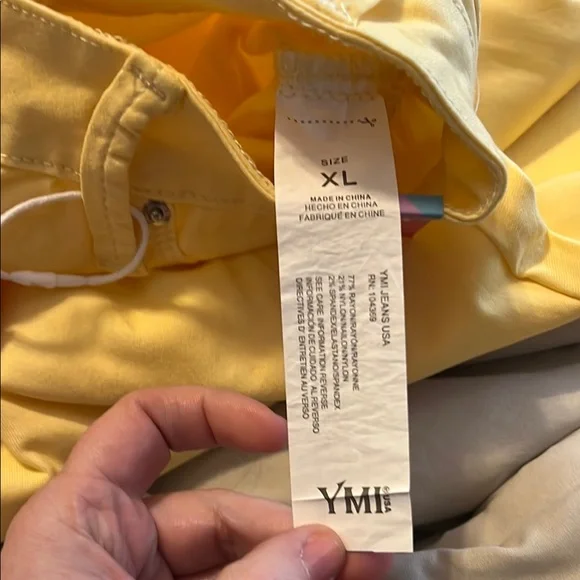 YMI Bright Yellow SUPER STRETCH Skinny Jeans XL - Picture 7 of 11
